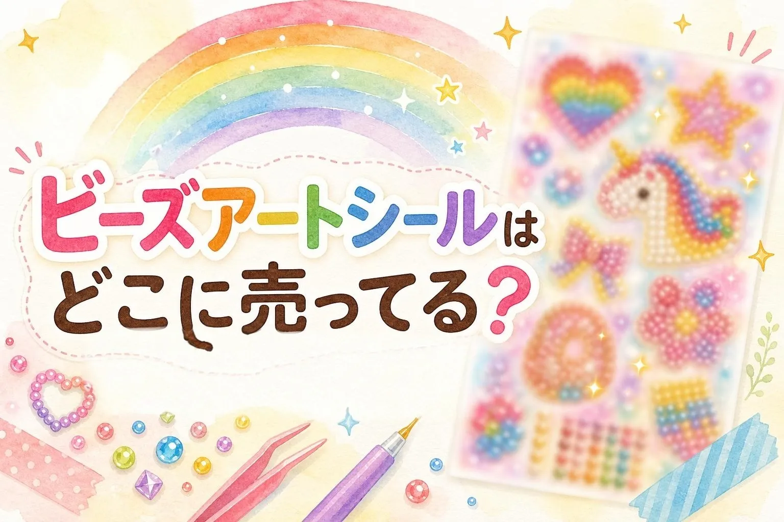 ビーズアートシールはどこに売ってる？販売店とディズニー系も調査