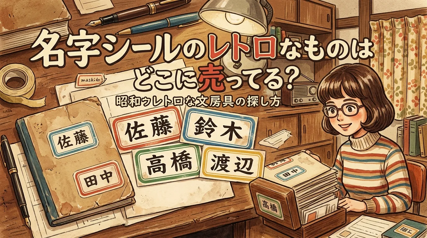 名字シールのレトロなものはどこに売ってる？販売店と値段を調査