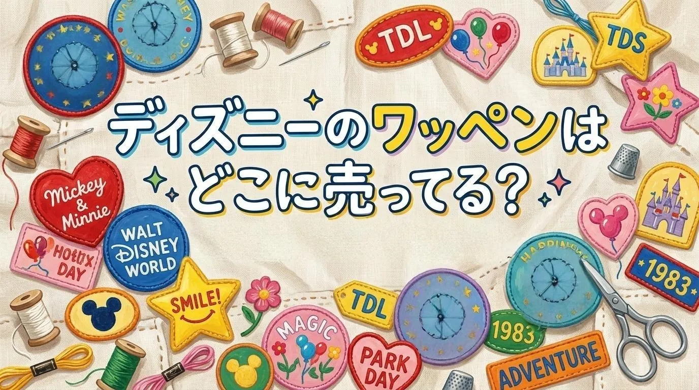 ディズニーのワッペンはどこに売ってる？販売店と大きいワッペンも調査